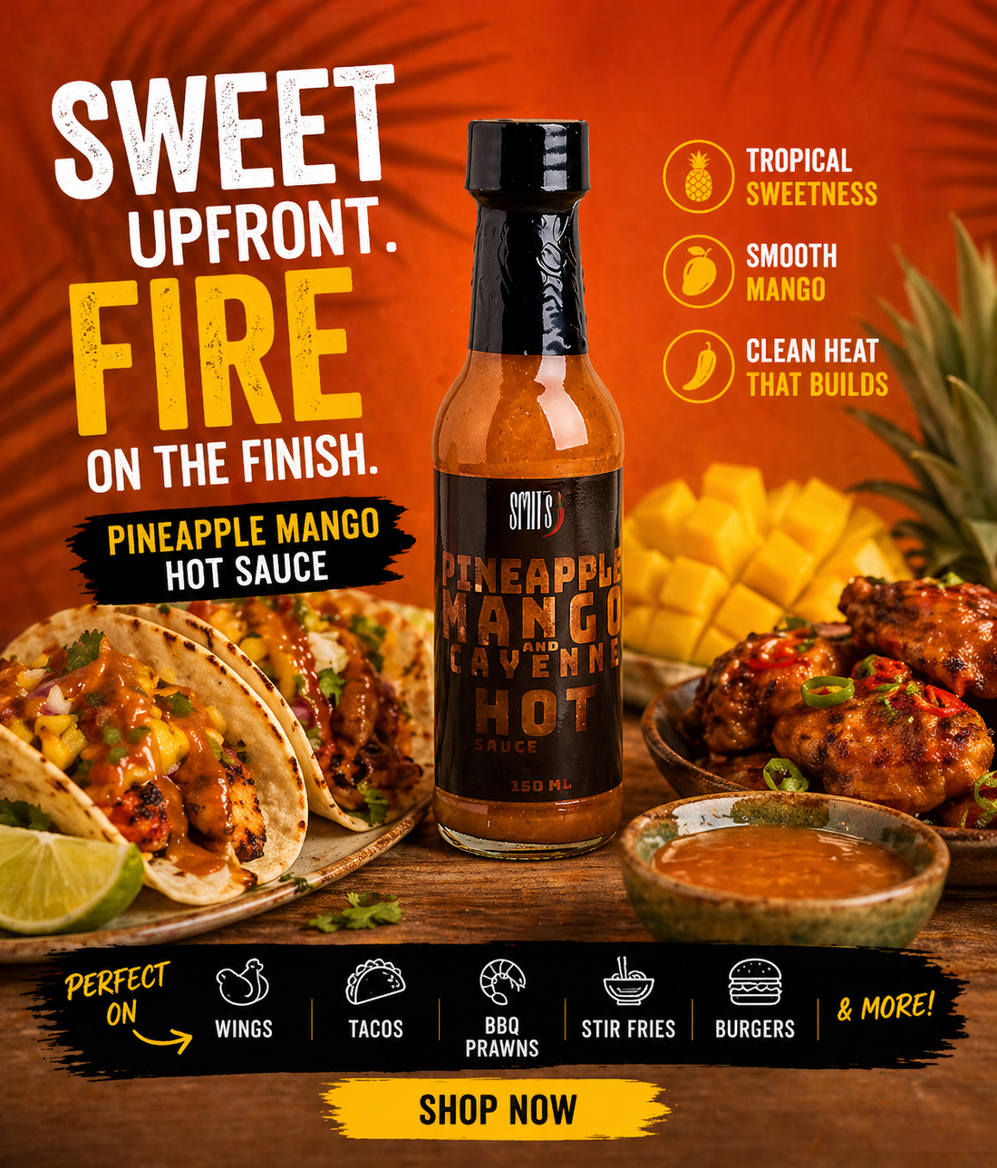Pineapple Mango Hot Sauce: Sweet Upfront, Fire on the Finish