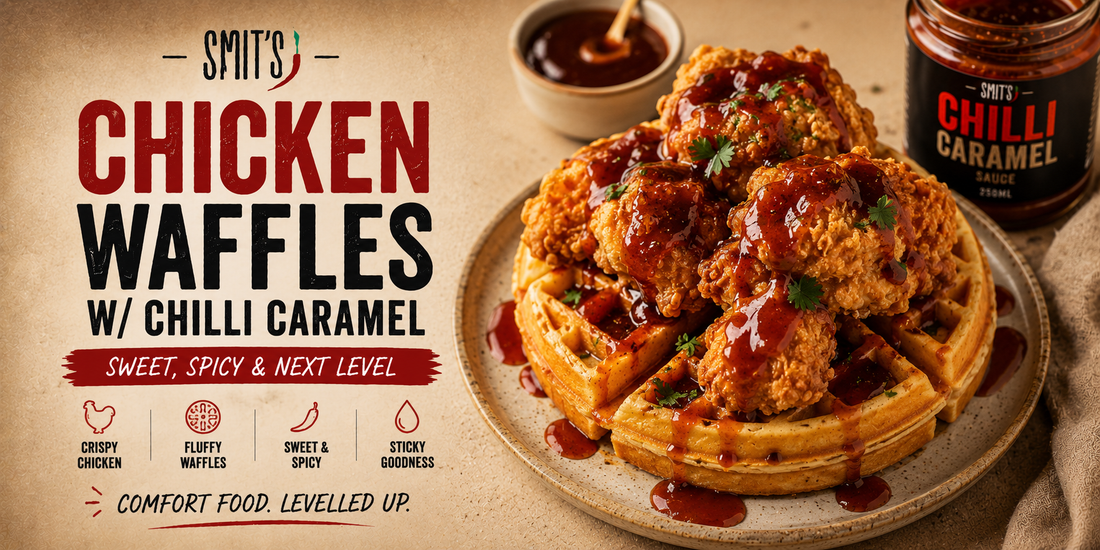 Chicken & Waffles with Chilli Caramel